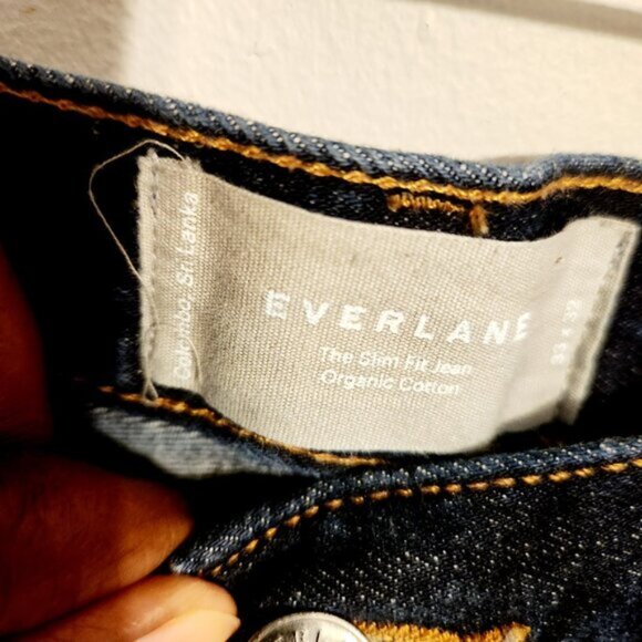 Everlane | Men's Dark Blue Slim Fit Casual Stretch Jeans (Size 33 x 32) - Picture 2 of 14